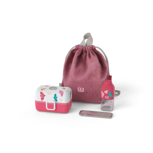 Kids lunch set Tresor pink Birds