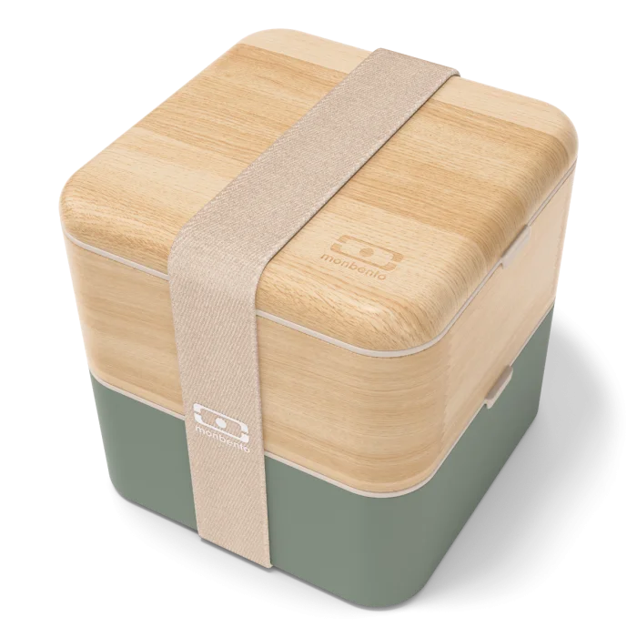 MB Square Wood/green Natural