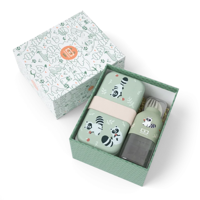 Kids gift box MB Foodie green Raccoon