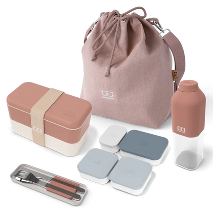 Set MB Original pink Moka + lunch bag