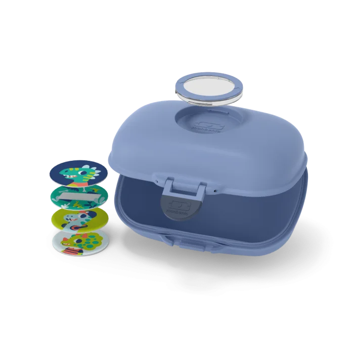Kids set snack box + backpack blue