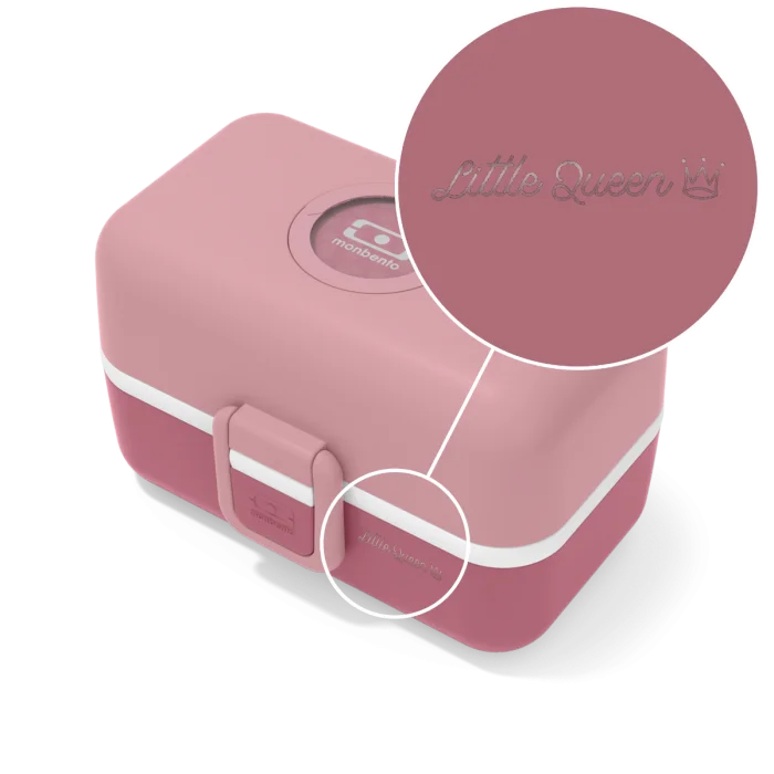 Set lunch boxes parents/kids pink "Queen Mom/Little Queen"