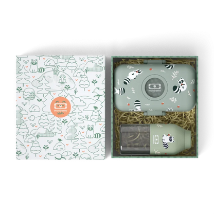 Kids gift box MB Tresor green Raccoon