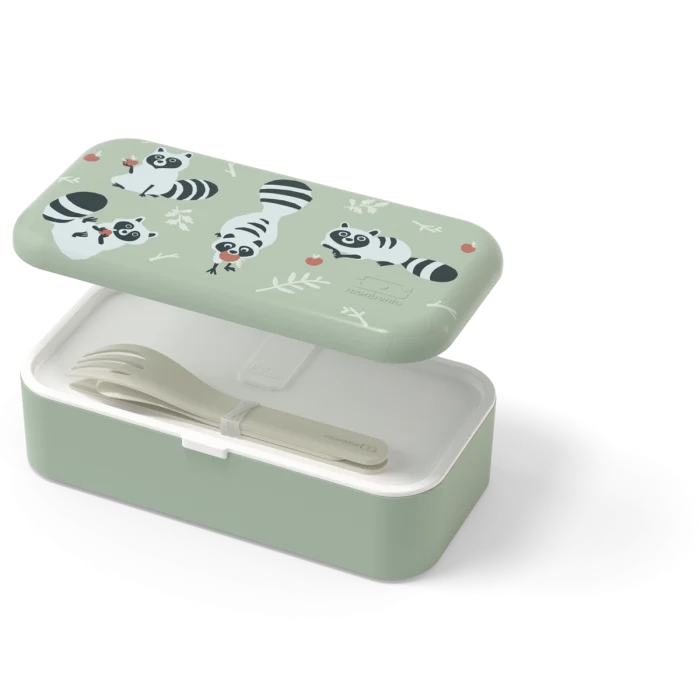 Set MB Foodie green Raccoon + cutlery