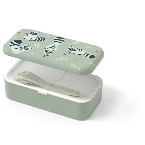 Set MB Foodie green Raccoon + cutlery