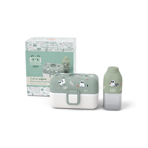 Kids gift box MB Tresor green Raccoon