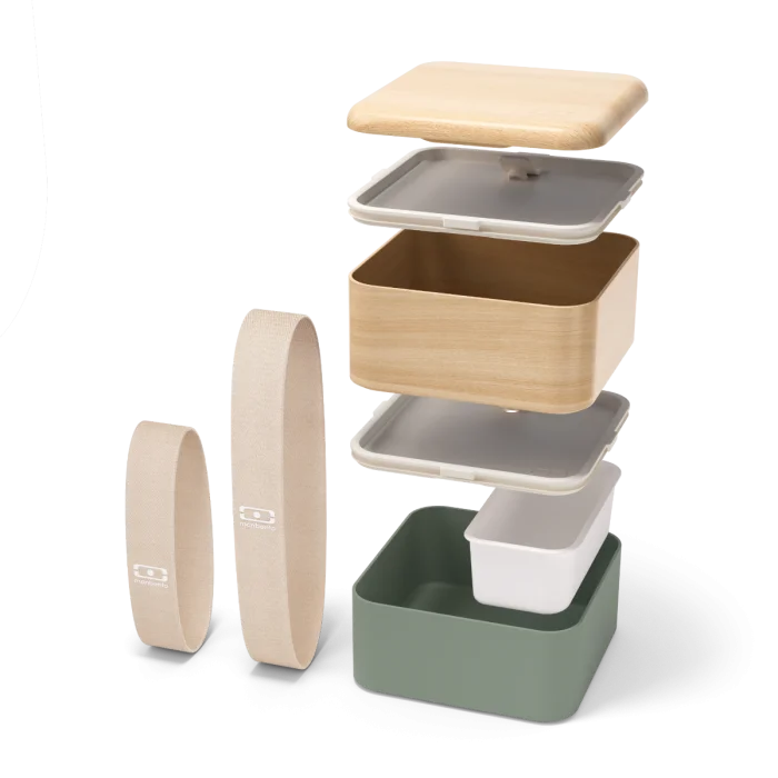 MB Square Wood/green Natural