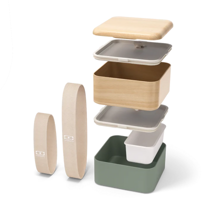 MB Square Wood/green Natural