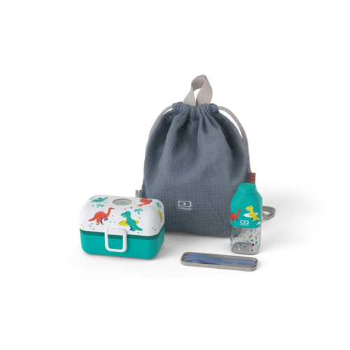Kids lunch set Tresor blue Dino