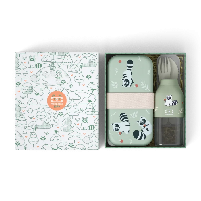 Kids gift box MB Foodie green Raccoon