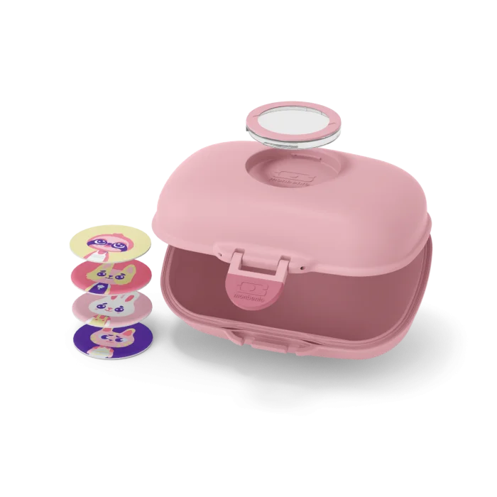 Kids set snack box + backpack pink