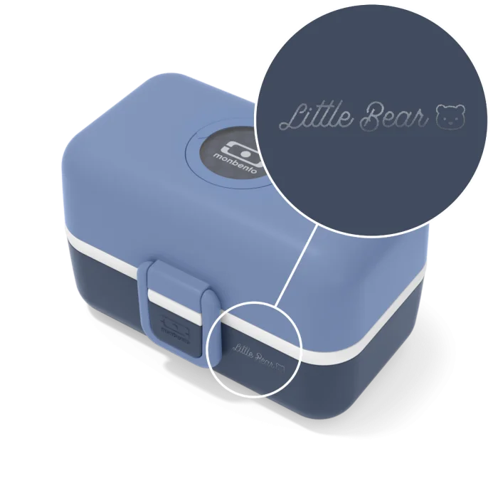 Set lunch boxes parents/kids blue "Papa Bear/Little Bear"